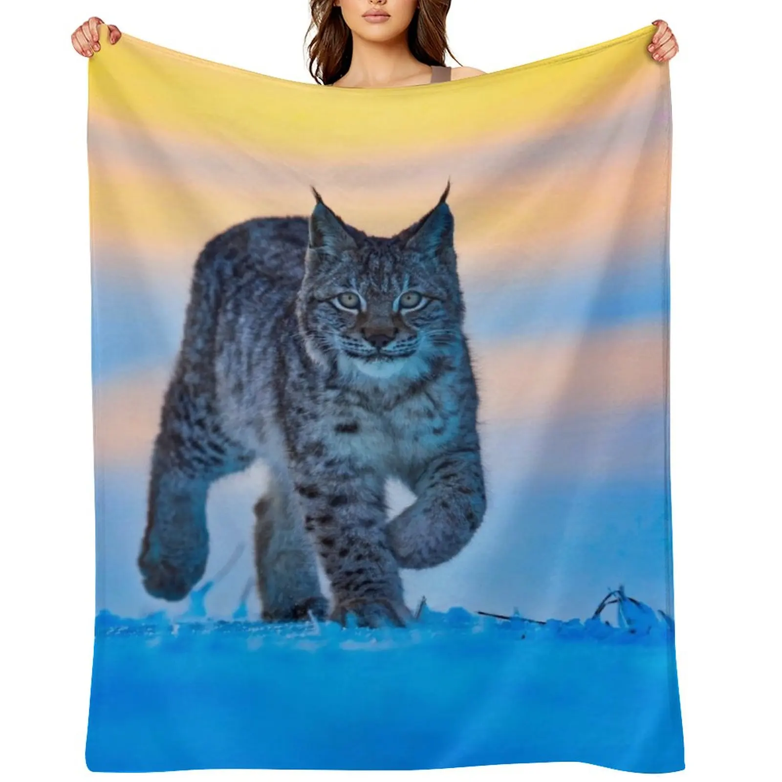 

Red Lynx Throw Blanket Single Thermals For Travel Vintage for babies Blankets