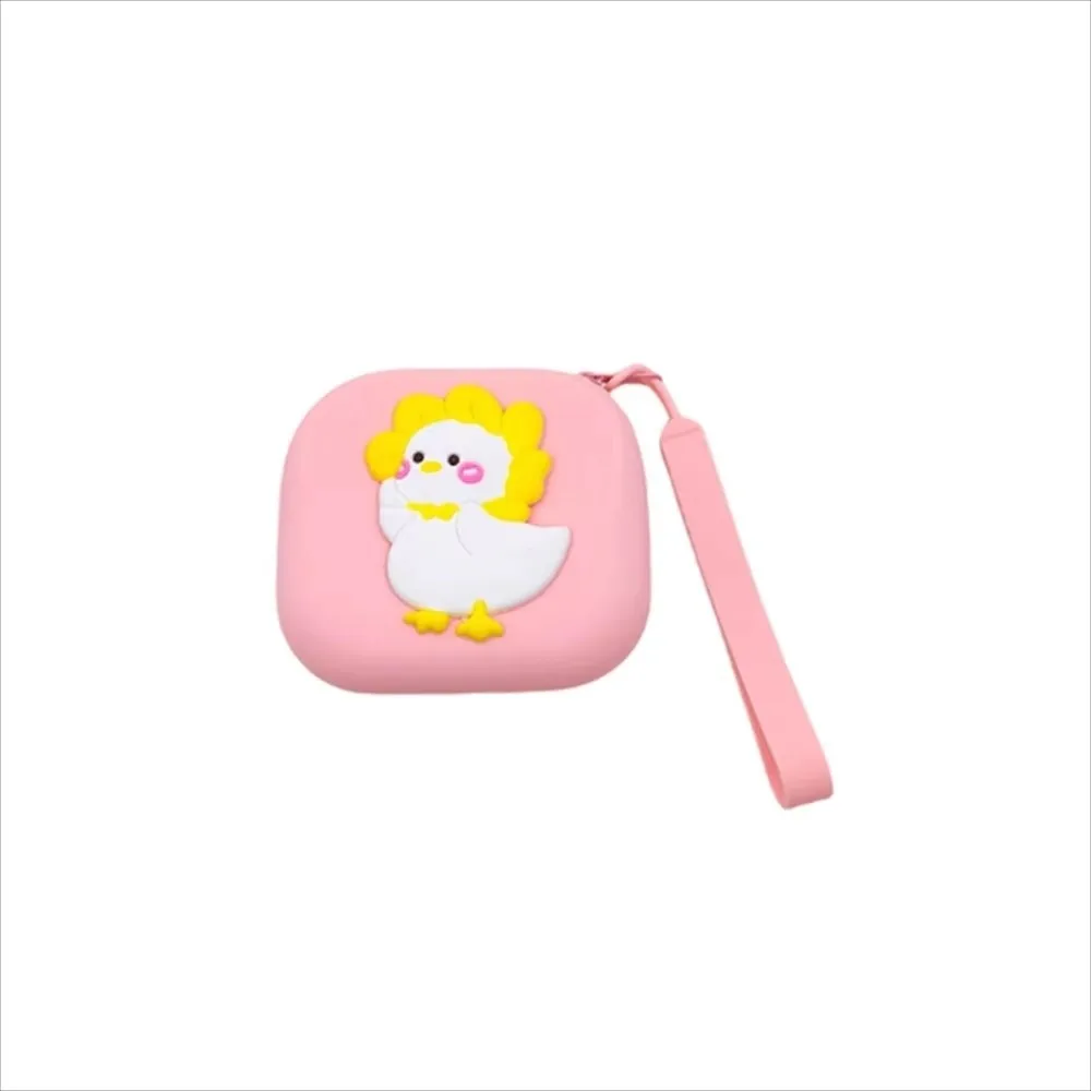 جديد سيليكون محفظة نسائية للعملات المعدنية الكرتون بطة سستة محفظة صغيرة متعددة الأغراض حقيبة التخزين سماعة أحمر الشفاه