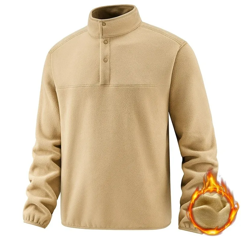 

Мужская Флисовая Толстовка с воротником-стойкой и капюшоном