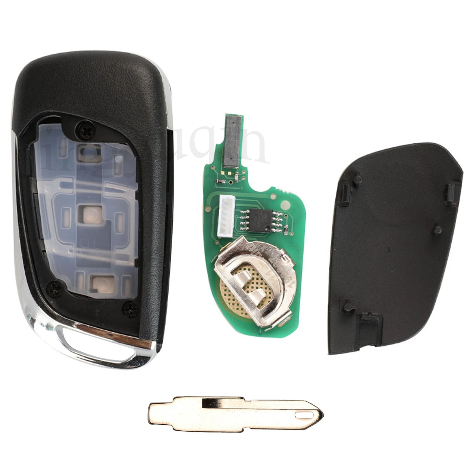 jingyuqin Upgrade Remote Smart Car Key Dla Peugeot 206 306 2009- Dla Citroen DS 1Button 433Mhz ID46 Chip DIY Składany kluczyk samochodowy