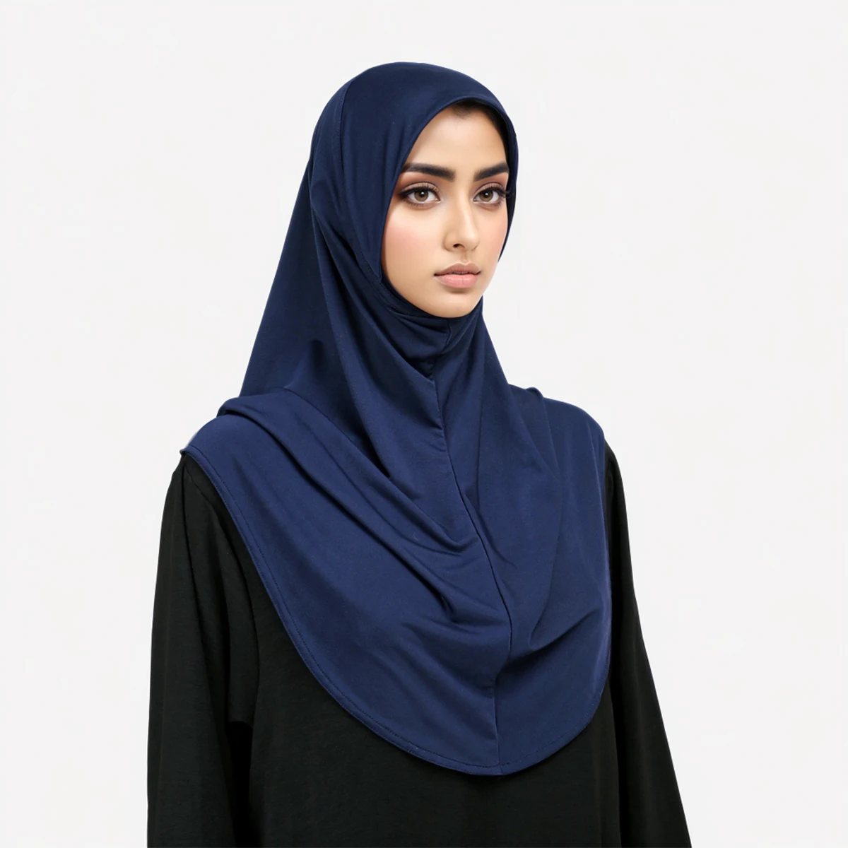 New Islamic Black Hijab Abaya Hijab per donna Abaya Jersey canapa Hijab sciarpa abito musulmano donna turbante turbante istantaneo Head Wrap