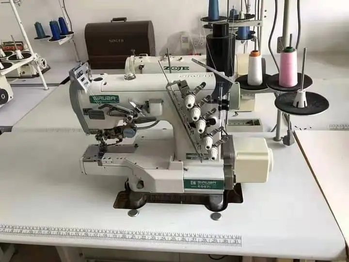 HIGH SPEED FLAT BED CYLINDER BED SEWING MACHINE SIRUBA C007J W600 COVERSTITCH FABRIC SEWING MACHINE INDUSTRIAL