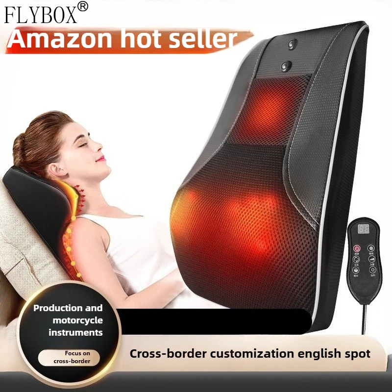 

FLYBOX Electric Shiatsu Massage Pillow Neck Airbag Traction Body Massager Car with Heating and Vibration Function
