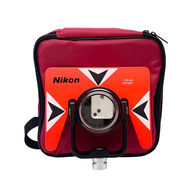 RED SINGLE PRISM Compatible With NIKON TOTAL STATION -30/0mm 5/8x11 female thread