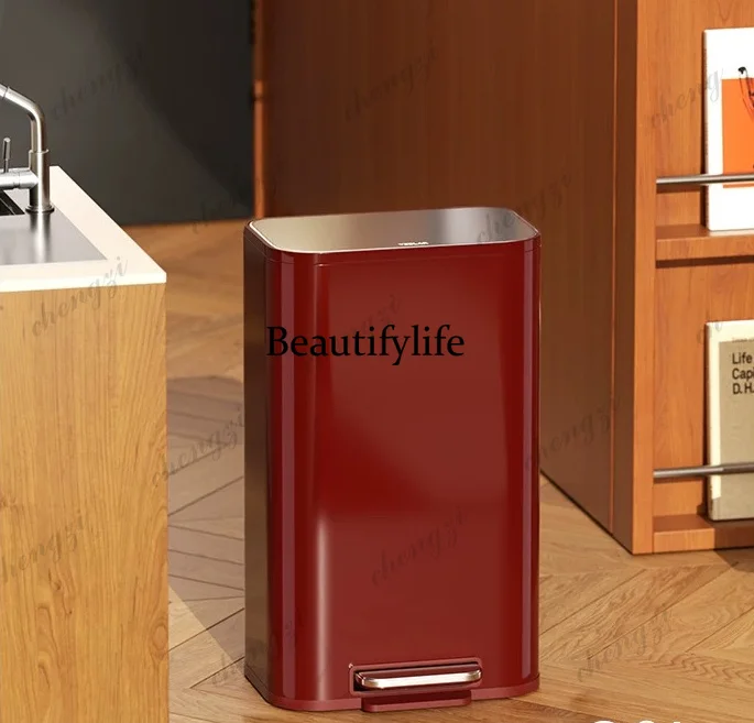 Special trash can for living room Household large capacity High value light luxury High grade with cover 2026
