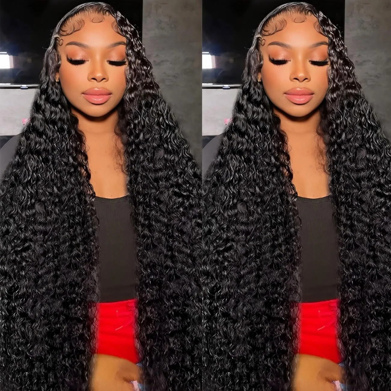 

Парик из натуральных волос с глубокой волной, плотность 200%, 13x6 HD Lace Frontal, 40 дюймов, Water Wave, 13x4 360 Curly Lace Front, для женщин