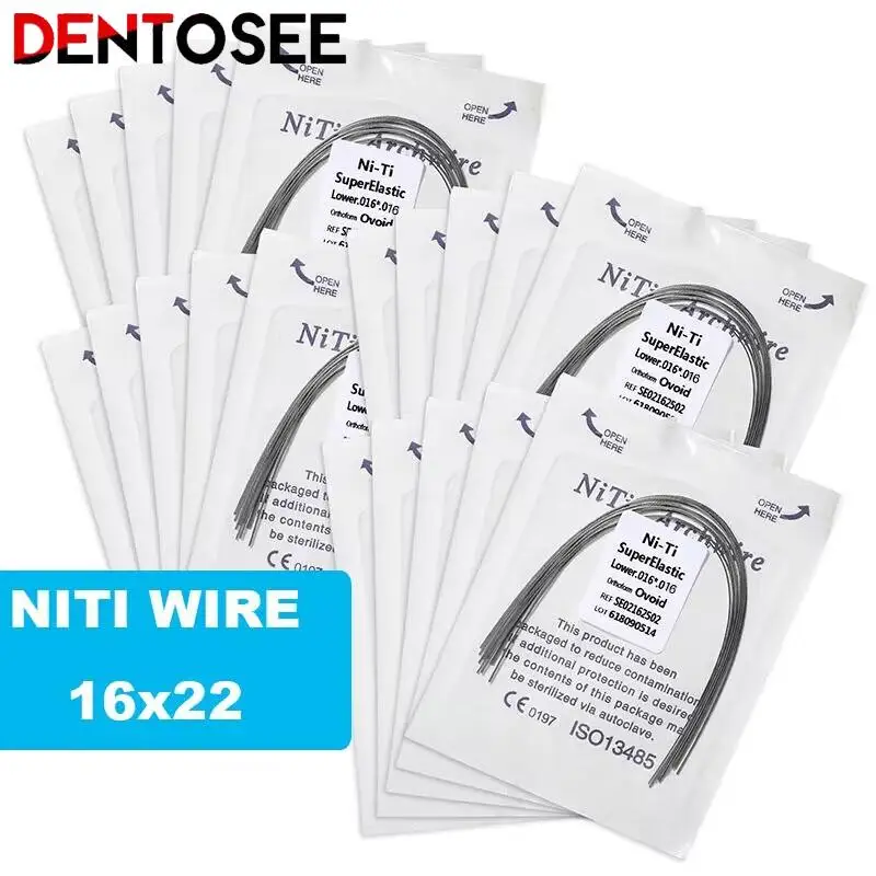 50Pcs Dental Ortho Super Elastic Niti Rectangular Wires Natural Form Upper/Lower