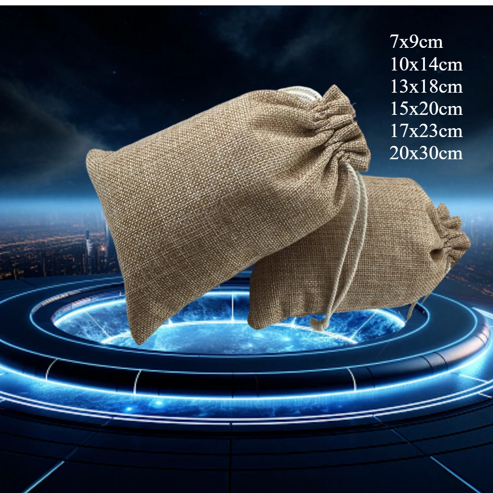 

100pcs Handmade Jute Burlap Bags with Gift Pouches for Women’s Jewelry Storage Packaging Christmas Party Favors Sack Displays
