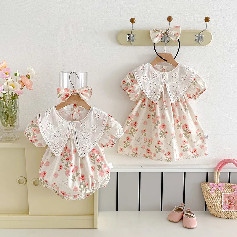 ZOETOPKID 2026 Sommer Kinderkleidung Säuglings-Strampler 0-24M Kinder Prinzessinnen-Bodysuit Ärmellos Baumwolle Bedruckt Mädchen Partykleid – Detail 4