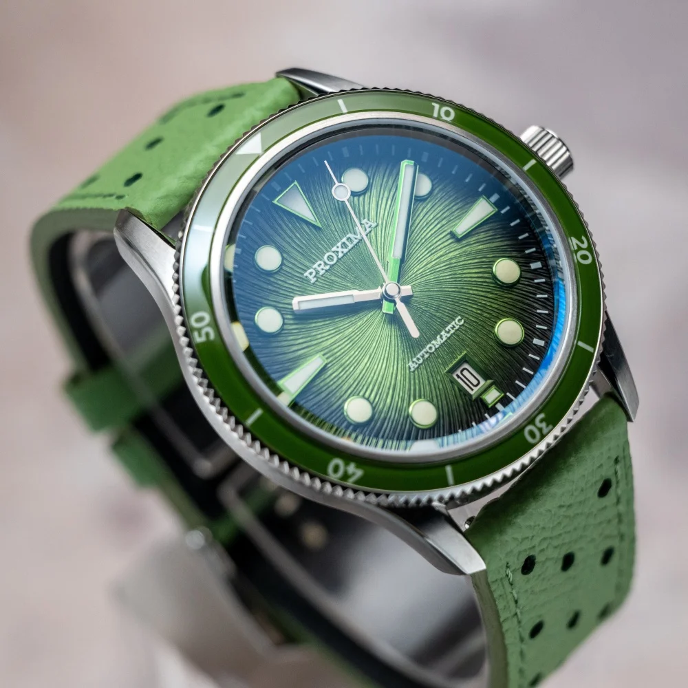 Proxima 2025 New Oil Pressure Dial Full Luminous 39mm Dive Watch Luxury Men Watch 9015 Automatic Mechanical WR 100m PX1743