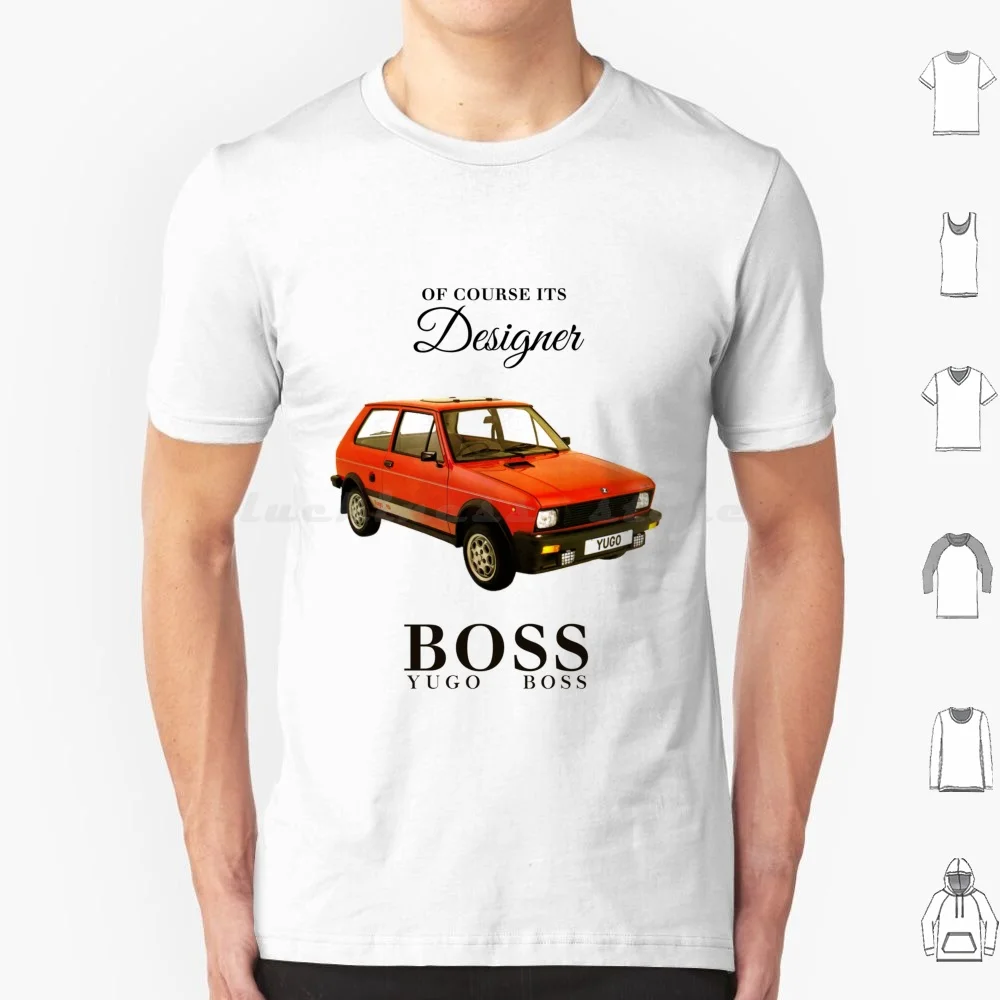 Market Style Designer Label Joke , T Shirt Cotton Men Women DIY Print Market Yugo Car Designer Named Brand Label Labels Joke