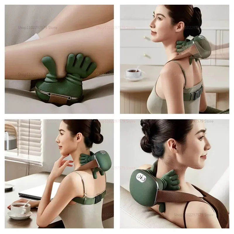 New Shoulder and Neck Massager, Fully Automatic Charging Finger Press Hand Massager (Without Heating) gallery 5