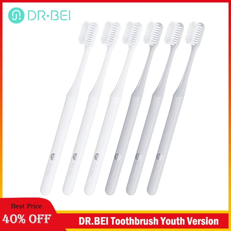 DR.BEI Toothbrush Youth Version Better Brush Head 2 Color Care For Gums Daily Cleaning Adult Oral Toothbrush Bass Teeth Brush