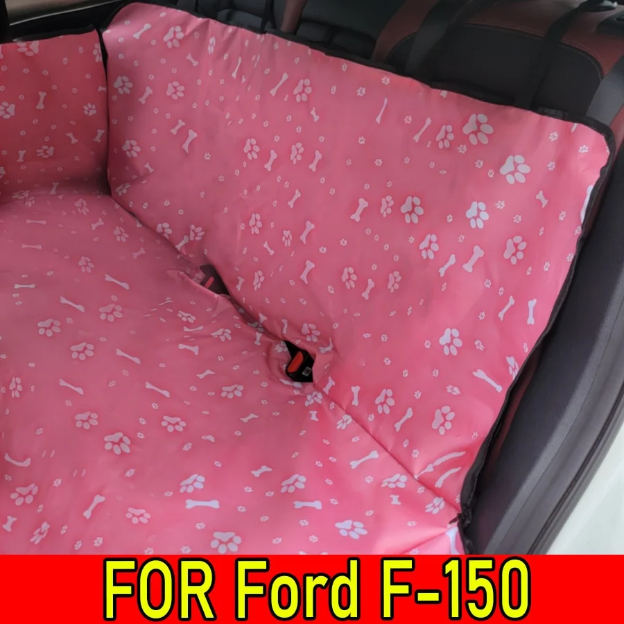 

For Ford F-150 Crew Cab 4-Door 2009-2023 Waterproof & Wear-resistant Car Pet Mat, 1pc Full Coverage Rear Seat Design, Universal