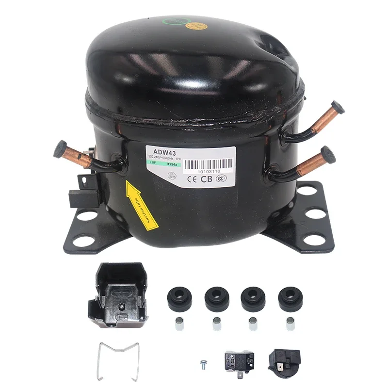 220V 240V Car Refrigeration Air Compressor R134a Fridge Freezer Marine Solar ADW43 Low Back Pressure