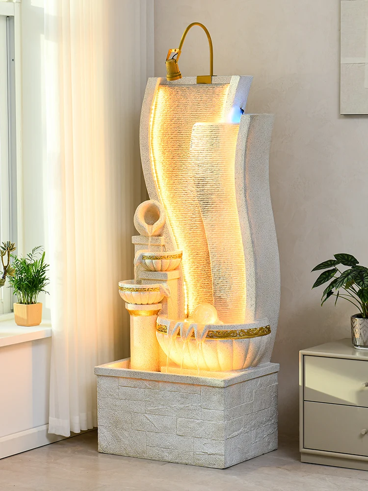 

European style fountain for attracting wealth decoration, living room, balcony, foyer, company club decoration, large