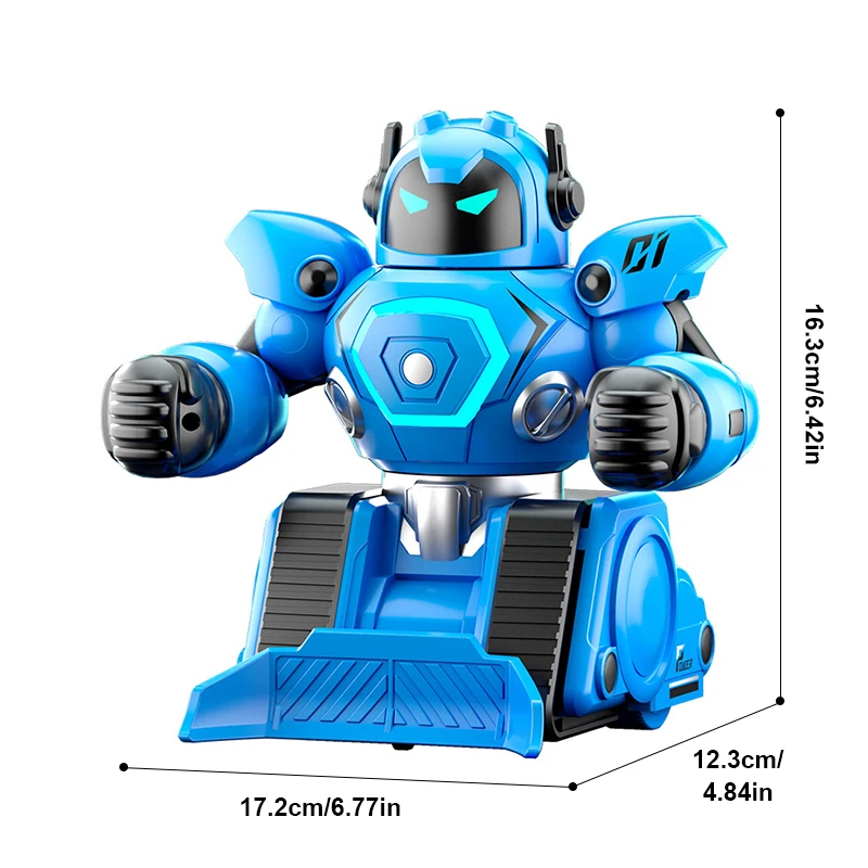 Robot RC de batalla azul y rojo, Robot de combate de boxeo con Control remoto de 2,4G, juguete interactivo, demostración automática, Robot inteligente, batalla, fútbol, juguete para niños