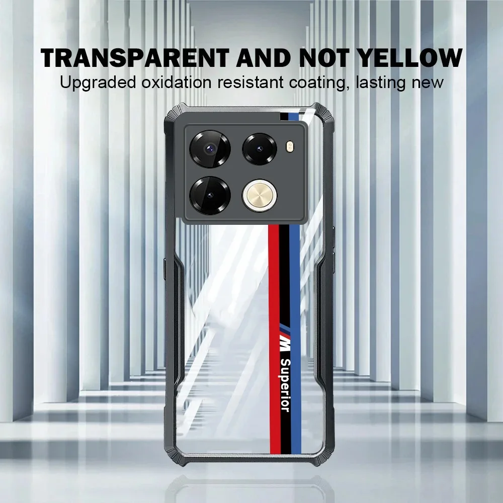 Transparent Phone Case For Infinix Note 40 30 30i 12 10 8i 8 7 Pro 30 Vip Shock Fall Prevention Acrylic Case Superior