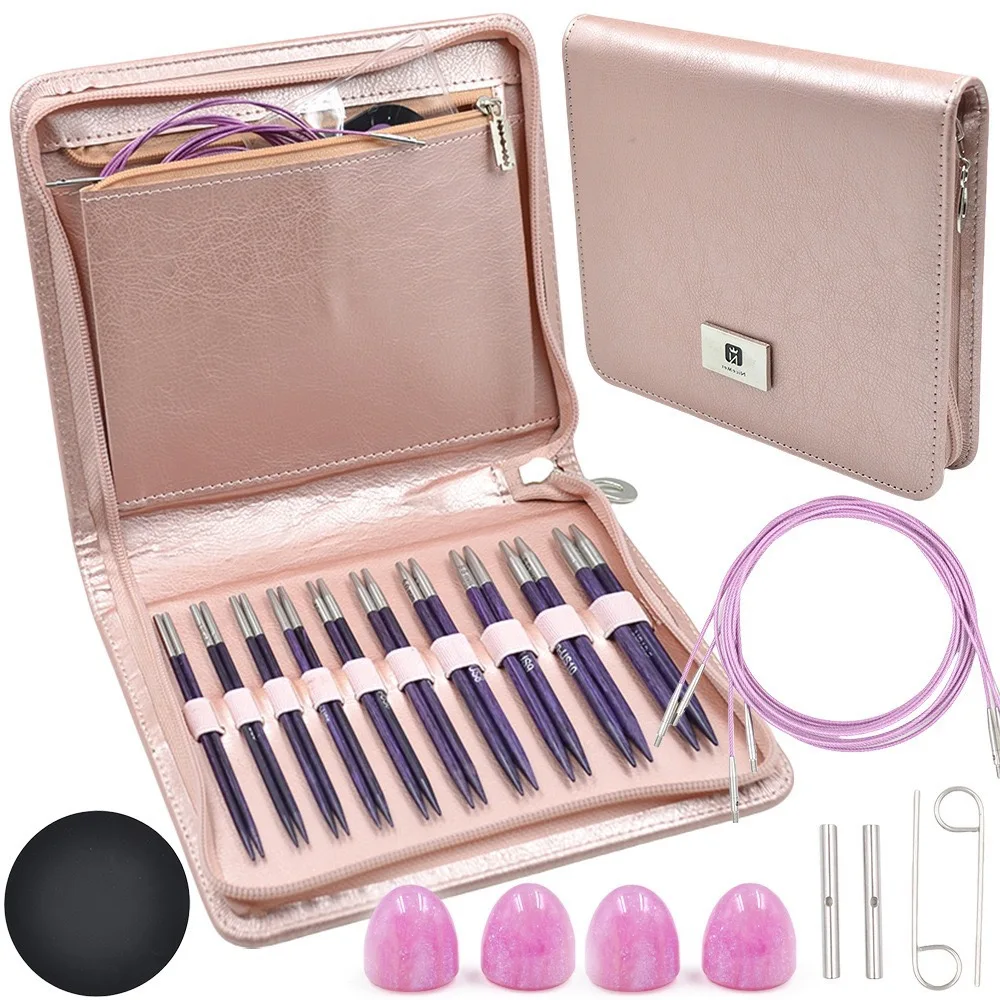 

Набор круговых спиц, 10 пар деревянных спиц, материал из инженерного дерева, -3,0-6,5 мм