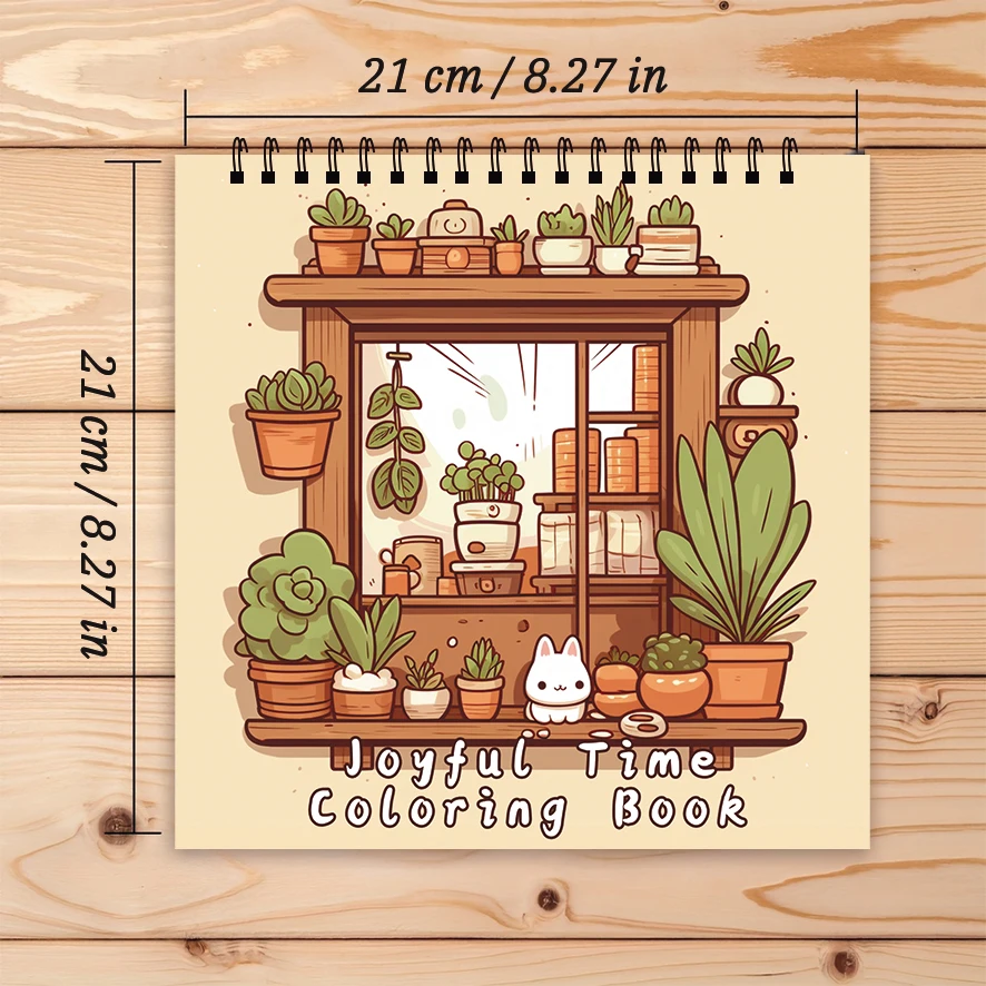 Livro para colorir Old Time - 8,27 x 8,27 polegadas Livro para colorir de 32 páginas - presente ideal para família ou amigos