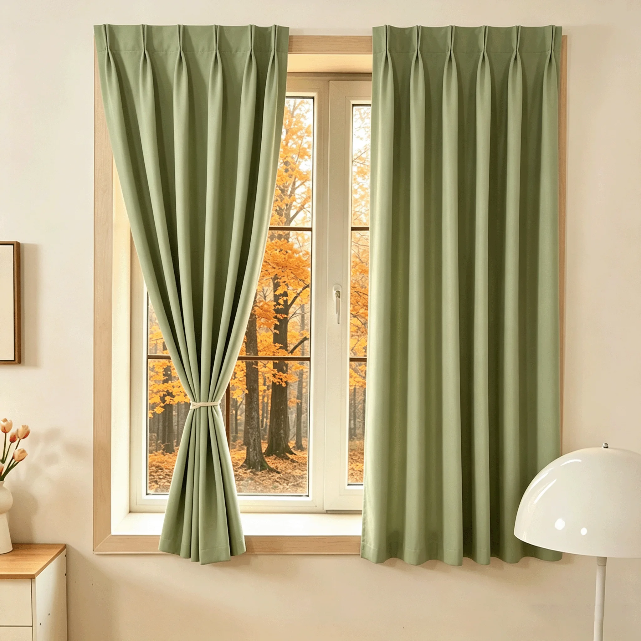 100% Opaque Curtains, UV-Protective Bedroom Curtains, Living Room privacy Curtains, Black Self-Adhesive Curtains
