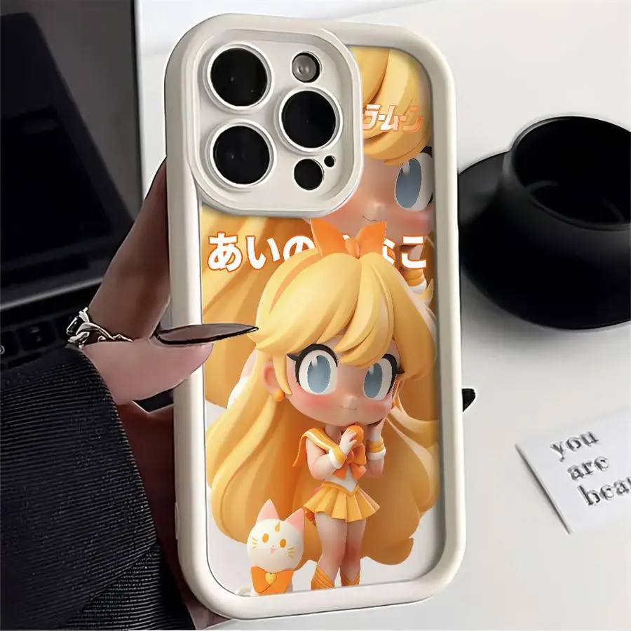 귀여운 세일러문 아이노 미나코 아이폰 XR 17 에어 13 12 11 프로 맥스 XS 맥스 15 16 14 플러스 16e 소프트 커버 폰 케이스
