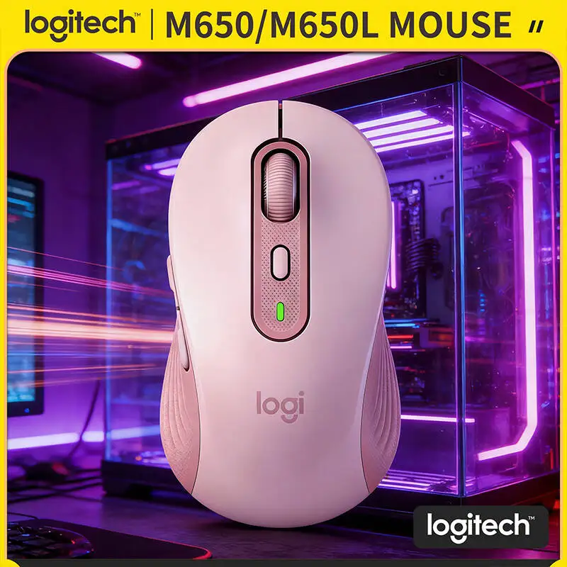 

Беспроводная эргономичная мышь Logitech M650/M650L — на 90% более тихие нажатия, радиус действия 10 м, срок службы батареи 24 месяца, настройка через Logi Options+