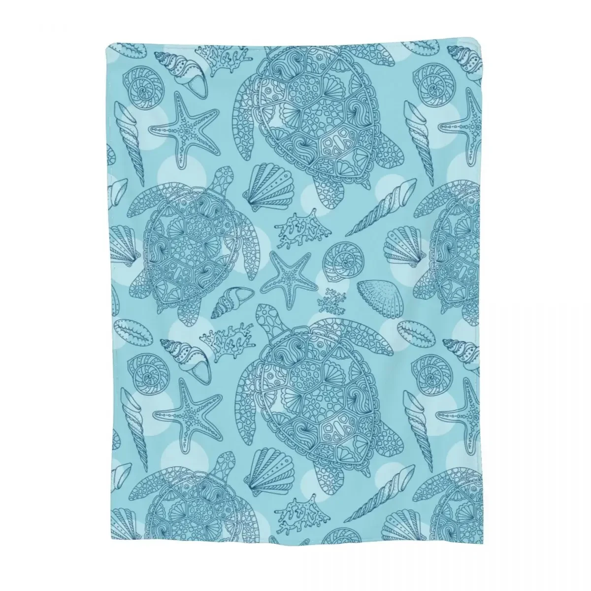 

Relax Sea Turtle Seashell Starfish Blanket Stuff Bed Decorative Throw Blanket Super Soft Coral Fleece Plush for Office