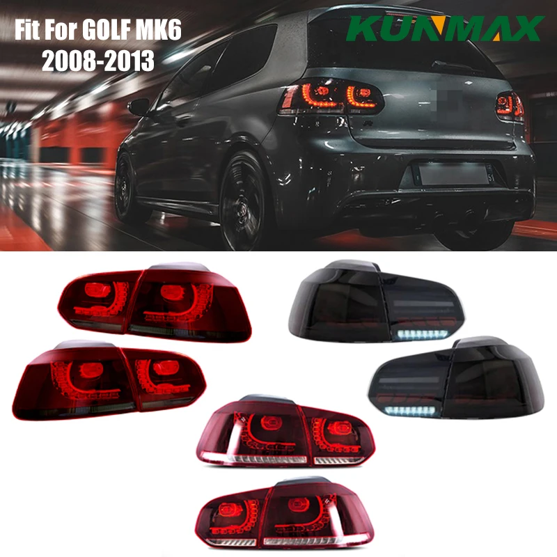 Para tylne światło samochodowe do VW golf6 mk6 R20 2008-2013 Migotanie płynącej wody Kierunkowskaz golf 6 tylne światło