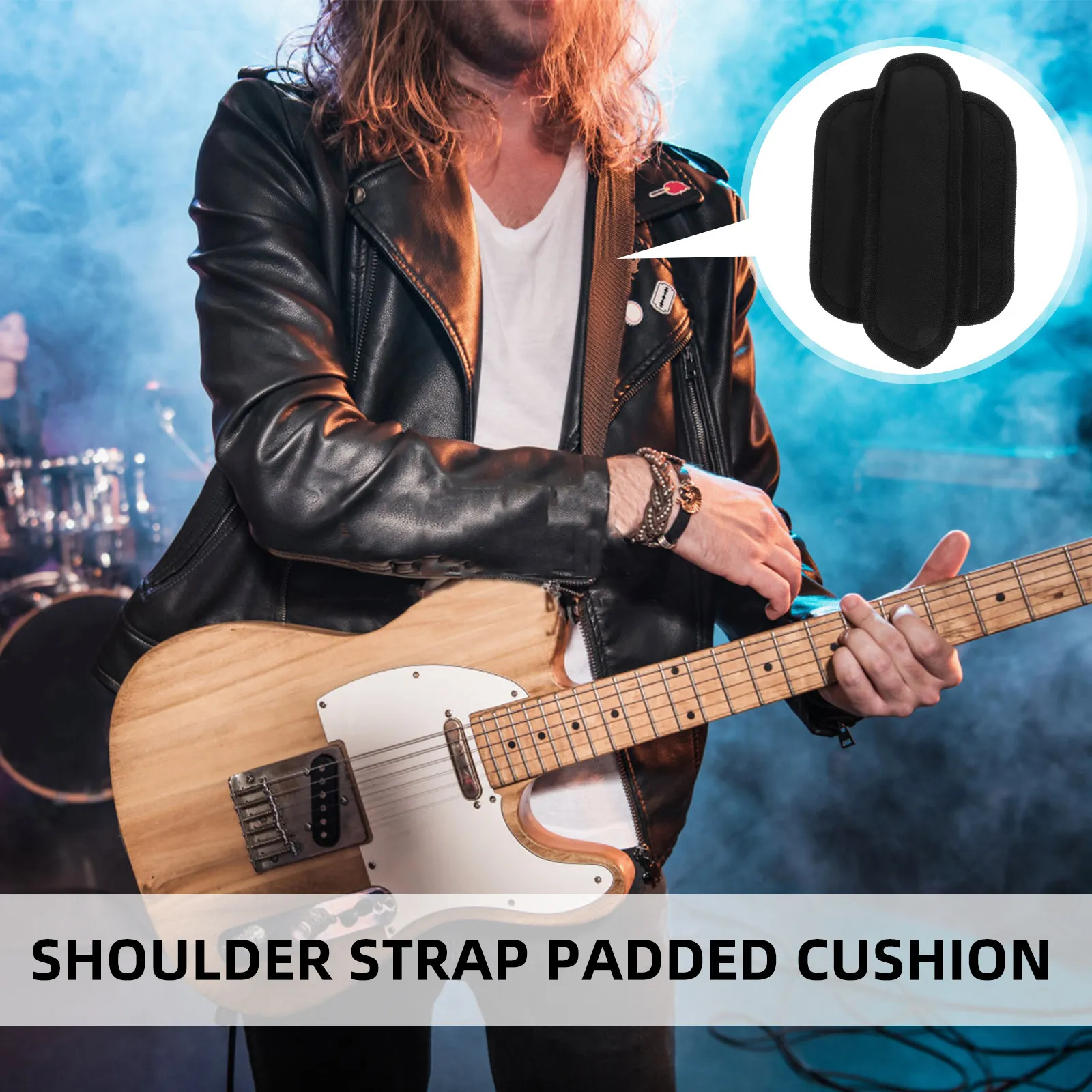 Backpack Strap Shoulder Pad Thick Lightweight Cushion Reduce Pain Anti Slip Replacement for Laptop Case Camera Bag Guitar Safety