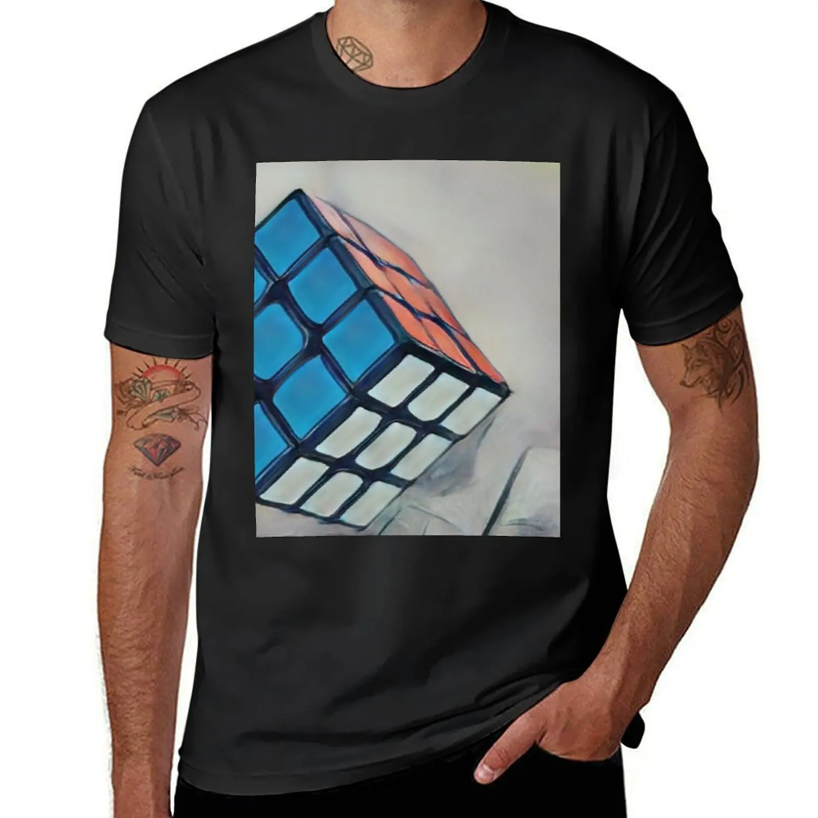 Cube Box Artistic Anime Style T-Shirt new edition customs design your own shirts graphic tees slim fit t shirts for men