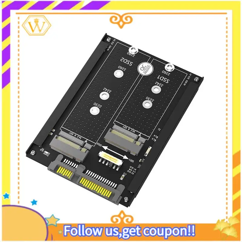 

A01K-Dual M.2 B Key/B&M Key SSD-накопитель на 2,5-дюймовый адаптер SATA III с рамным кронштейном — удерживающий SSD MSATA в качестве 2,5-дюймового привода SATA