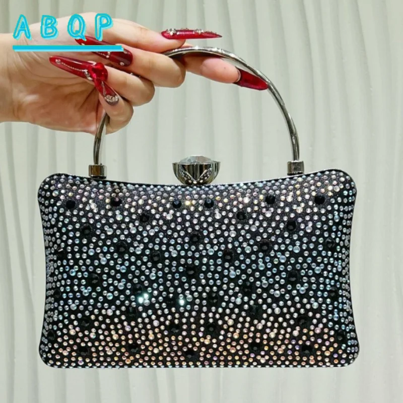 

New Evening Handbag Luxury Brand Diamond-encrusted Sparkling Dinner Party Women's Handbag Diamond Fashion Women's Shoulder Bag