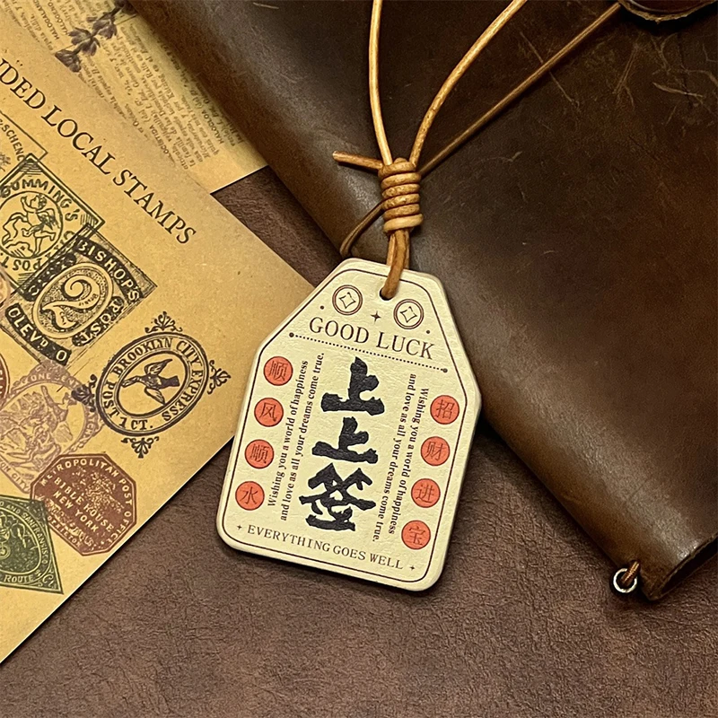 

Creative Handbag Charm Chinese Auspicious Words Backpack Pendant Good Luck Peace And Happiness Handmade Accessories