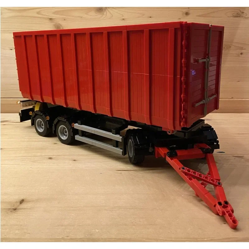 MOC-137486 New Classic Small Dump Trailer Building Block Model, 872 Parts, Boys' Children's Birthday and Christmas Toy Gift