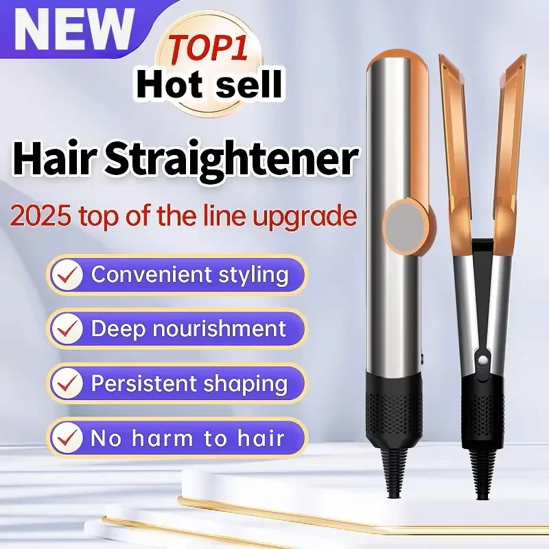 

Профессиональный инструмент для укладки волос 2-в-1 — выпрямитель для волос с отрицательными ионами, светодиодный дисплей с быстрым нагревом, для домашнего и салонного использования, фен