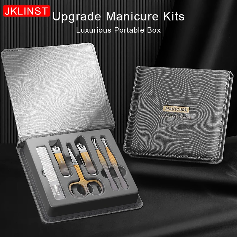 

Nail Art and Beauty Supplies, Nail Trimming Accessories with Cuticle Pusher Earpick Nose Hair Cutter for Men, Nail Cutting Tools