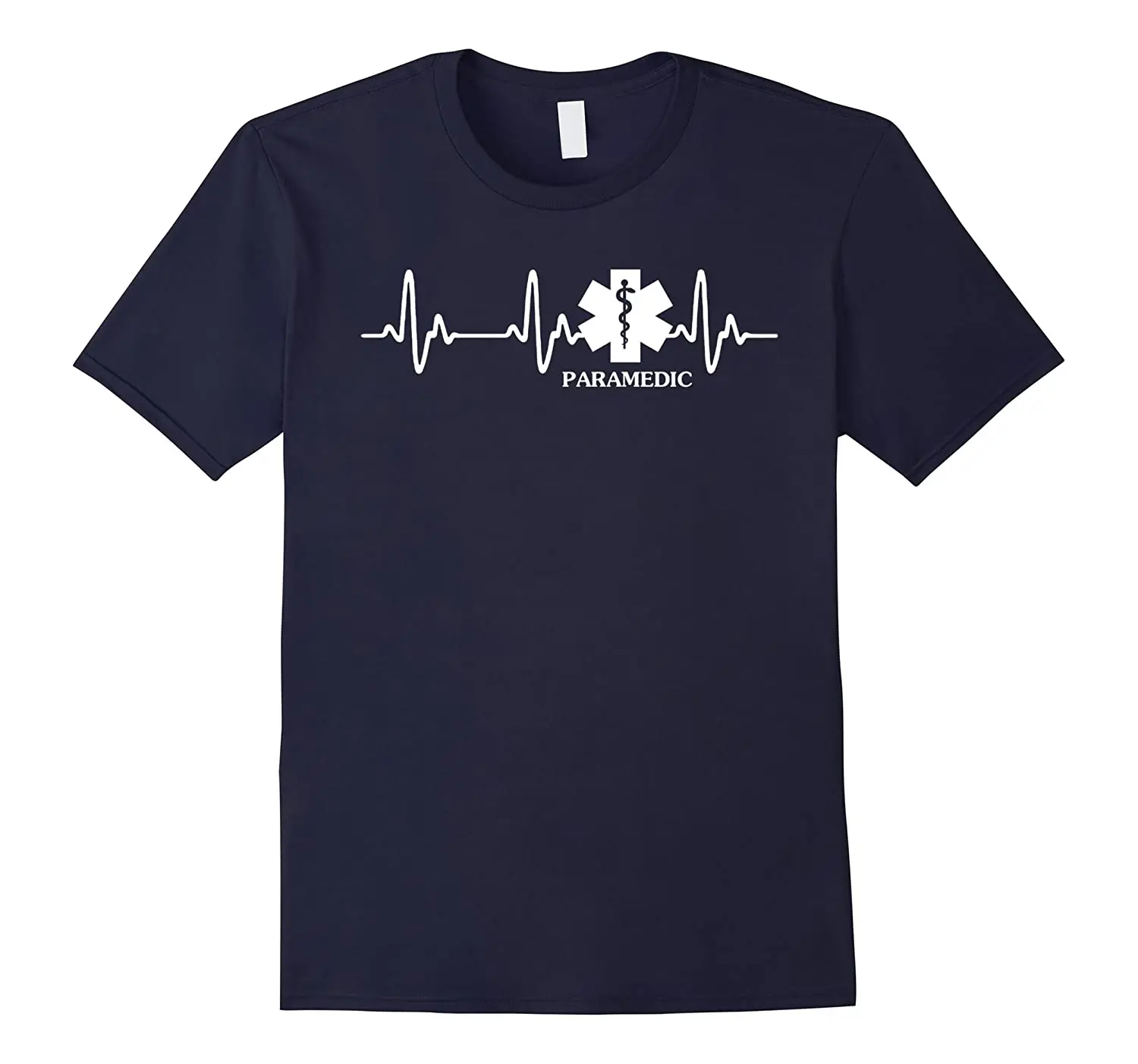 Paramedic Heartbeat Star of Life Badge T-Shirt. Summer Cotton Short Sleeve O-Neck Mens T Shirt New S-3XL