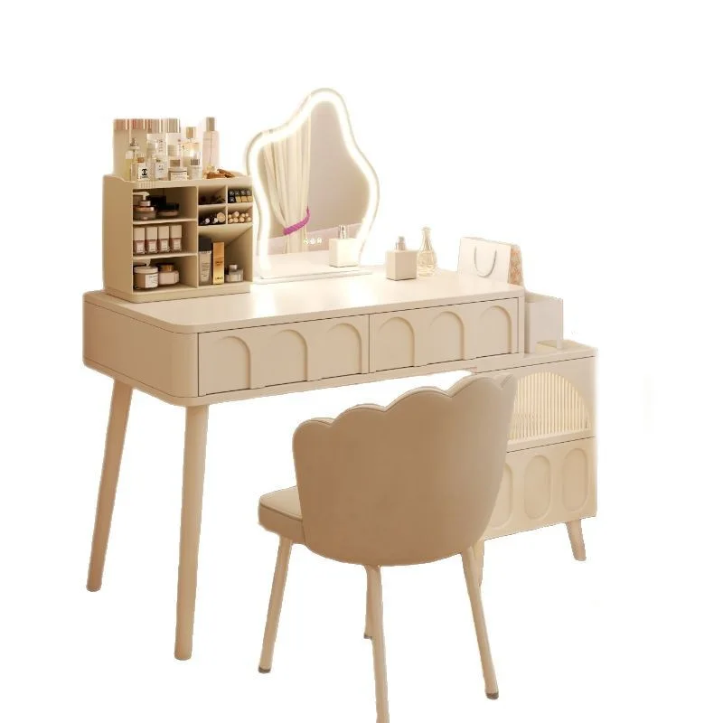 

Cream style dresser, bedroom modern minimalist makeup table