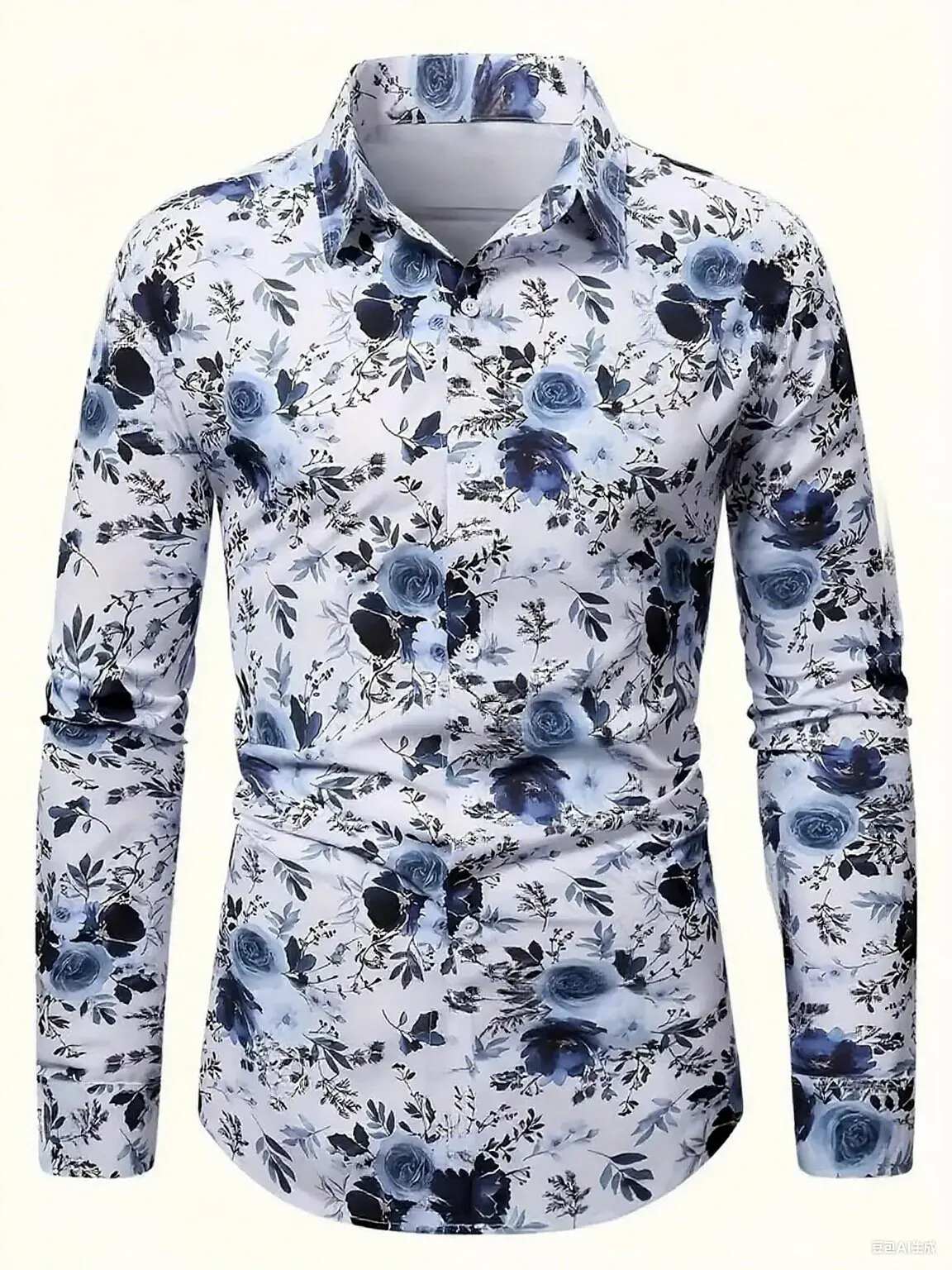 

Men's Simple Retro Flower Flower Plant 3D Printed Casual Shirt Long Sleeve Lapel Button Multicolor Fashion Business Shirt Top