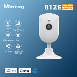 VIMTAG,3.5K,Indoor WIFI Camera IP,2-Way Audio,Ultra HD IR Night Vision,Security Camera,Human Detection,Siren,Surveillance Camera