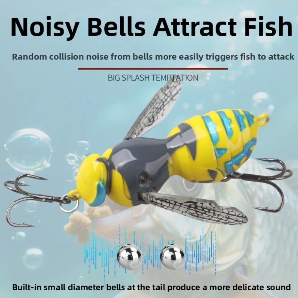 Built-in Rattle System Topwater Fishing Lure 9g Weight Distinctive Shape Wasp Shaped Lure 5g Weight Rattle Fishing Lure