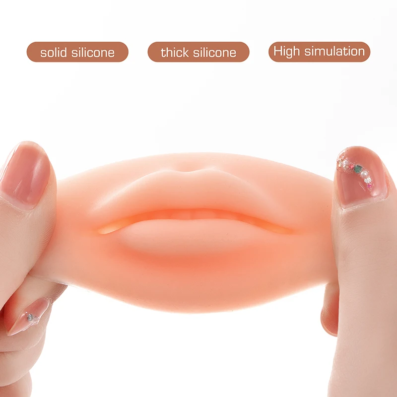 1/3/5pcs Silicone Lip 5D Skin Model Practice Soft Thicken Lip Open Mould Mold Tattoo Accessories Makeup Permanent Tools