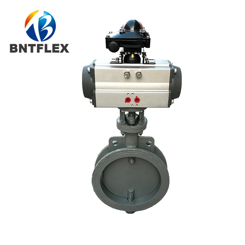 

Pneumatic ventilation butterfly valve Cast steel wafer type warm air discharge butterfly valve