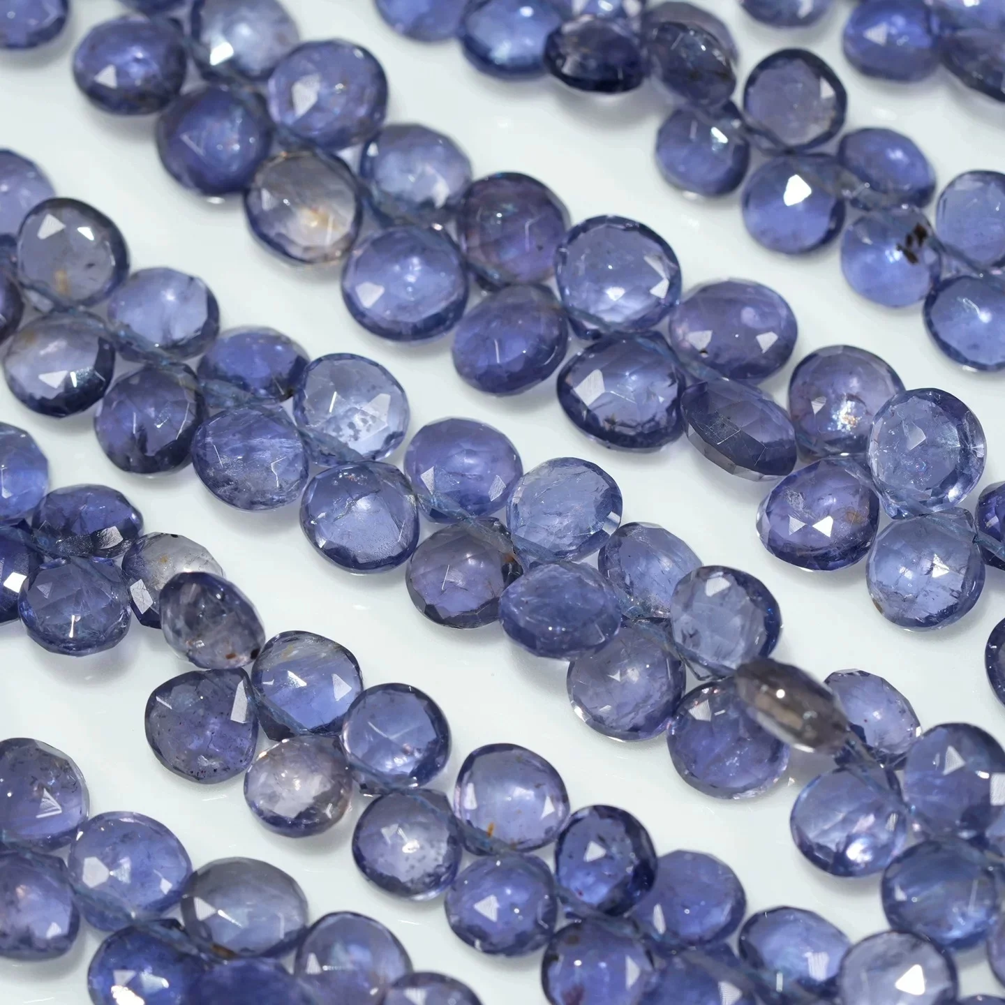

Ioloite faceted heart 4-6mm Wholesale for DIY jewelry necklace 20cm LOOSE BEADS nature