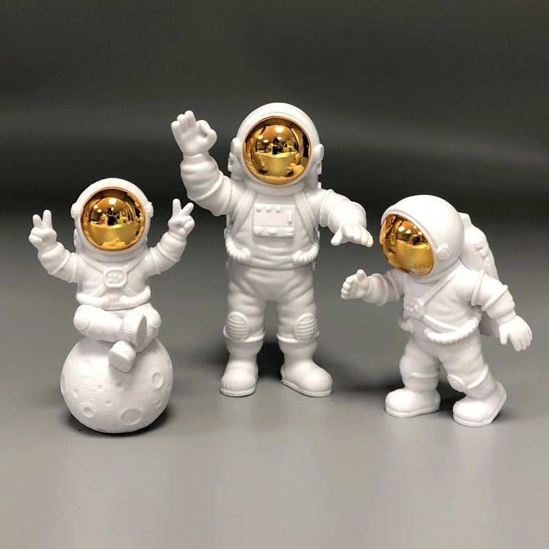 Estatuilla de astronauta Simple y creativa serie intergaláctica, adornos de resina, buzo en miniatura, muñeca de sobremesa hecha a mano