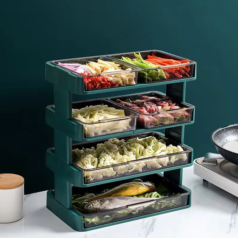 

GIANXI Kitchen Shelf Multilayer Vegetable Shelves Multifunctional Floor Miscellaneous Storage Rack Kitchen Accessories