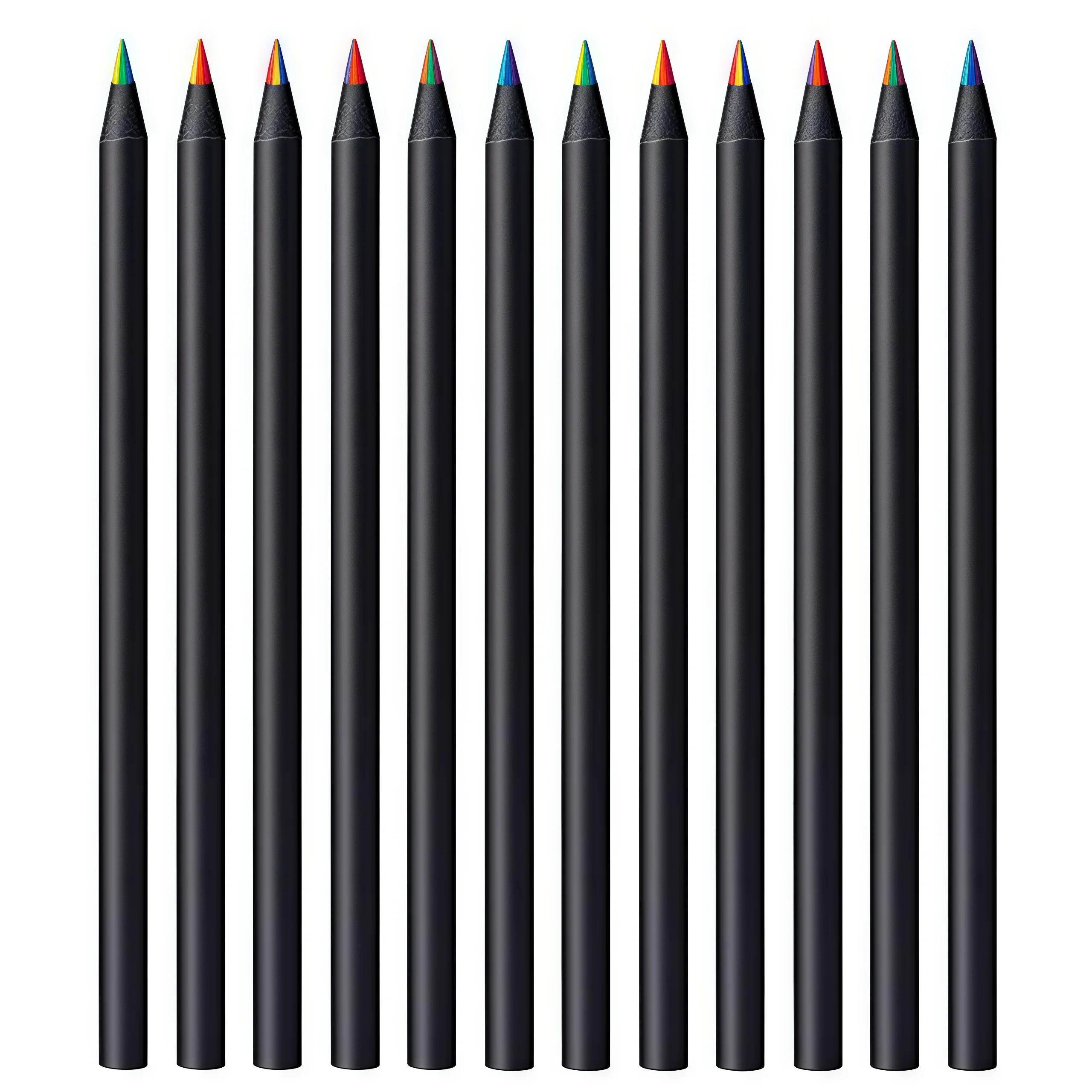 7 ألوان أساسية أقلام رصاص ملونة تعتمد على الزيت قابلة للذوبان في الماء لوحة جرافيتي إبداعية ذاتية الصنع متعددة الألوان أقلام رصاص قوس قزح واحدة زيت با