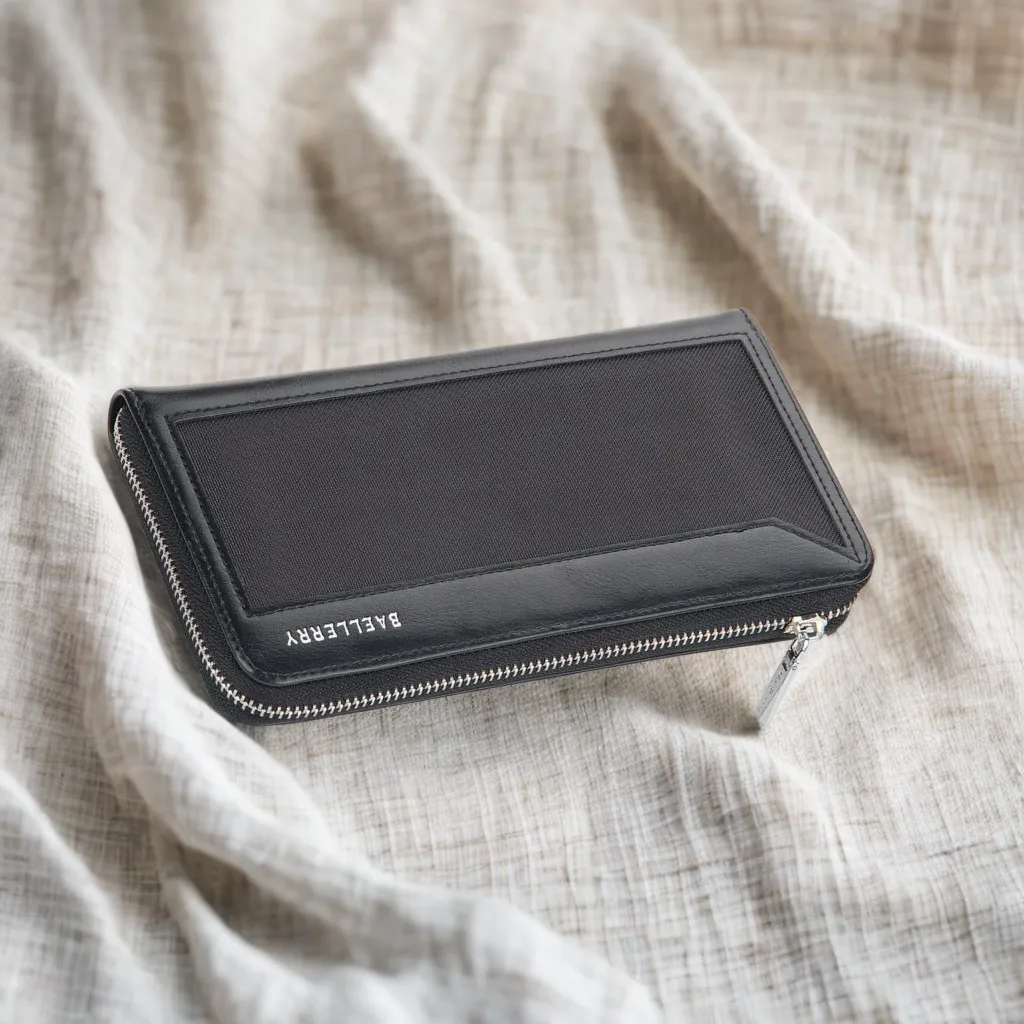 

Мужской длинный кошелек на молнии в деловом стиле из искусственной кожи и ткани с 12 слотами для карт, большой вместительный клатч с несколькими отделениями и телефоном