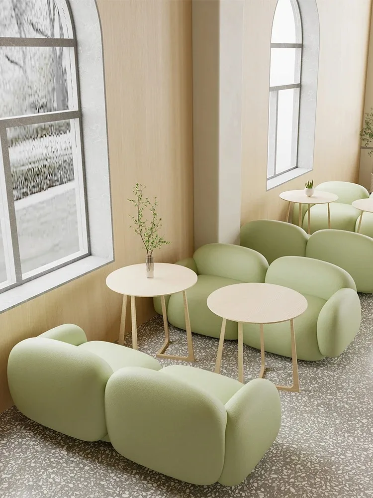 مجموعة طاولة وكرسي لشاي الحليب، أريكة صالون تجميل، مقعد بار، مقعد بطاقة، منطقة ترفيهية، استقبال، مقعد طعام مزدوج